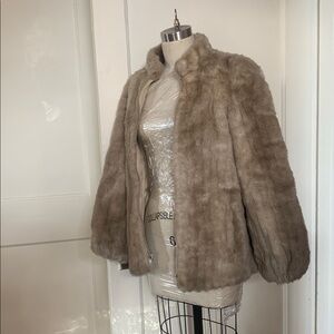 Women's mink Fur Jacket - Cream
